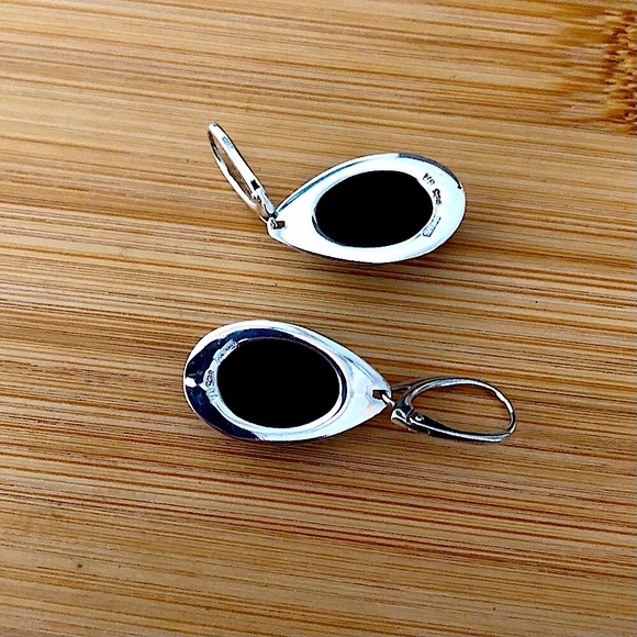 $47 Polish Designer Estate Amber Earrings Marked V8 925 POLAND - Picture 3 of 5